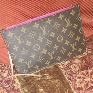 Louis Vuitton Monogram Clutch with Pink Accents